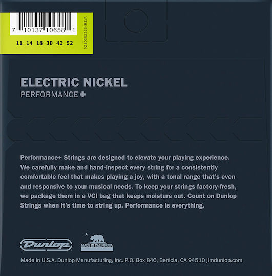 Dunlop Performance+ Σετ Χορδών Nickel Wound Ηλεκτρικής Κιθάρας 11 - 52" Med / Heavy