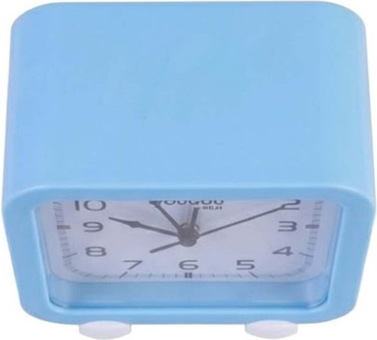 Avizar Analog Quartz Silent Desk Clock Minimalist Design Light Blue