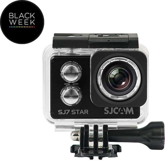 SJCAM SJ7 Star Екшън Камера 4K Ultra HD Водоустойчива (с Калъф) Стандартна с 2" Сензорен Екран и Wi-Fi Черна