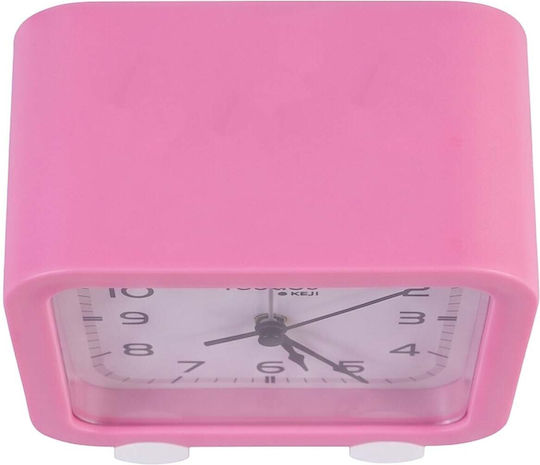 Avizar Analog Quartz Silent Desk Clock Minimalist Design Pink