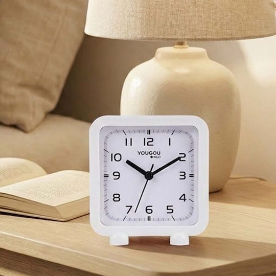 Avizar Analog Quartz Silent Desk Clock Minimalist Design Pink