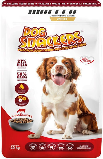 Biofeed 20kg Dry Dog Food for Adult Dogs of Medium & Large Breeds with Beef