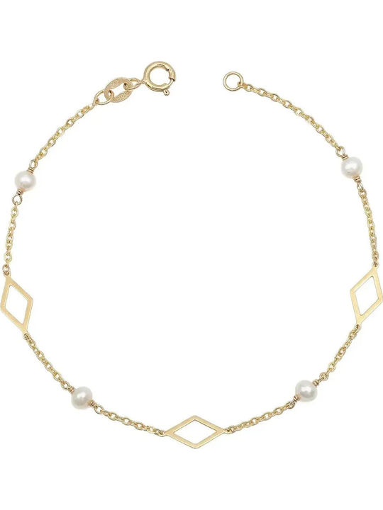 Damentäuschiges Goldarmband 14K