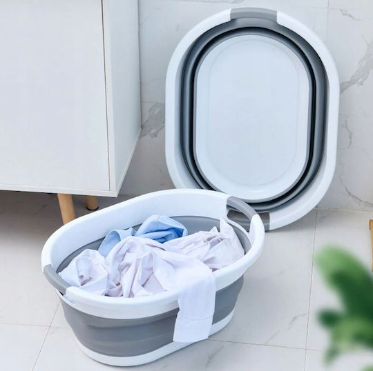 Ligean Pliabil Din Silicon Capacitate 25lt Albă