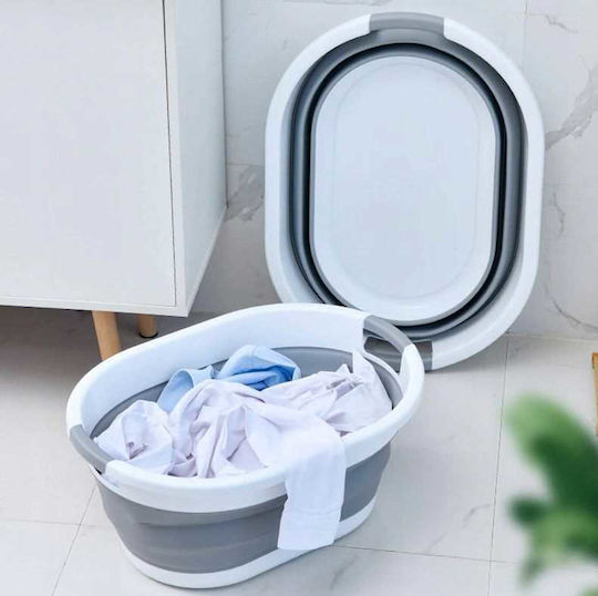 Ligean Pliabil Din Silicon Capacitate 25lt Albă