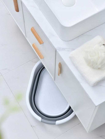 Ligean Pliabil Din Silicon Capacitate 25lt Albă