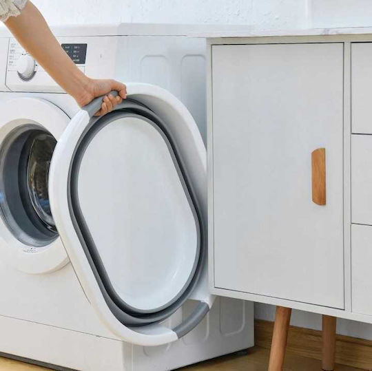Ligean Pliabil Din Silicon Capacitate 25lt Albă