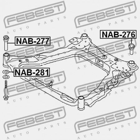 Rear Frame Bearing Nissan Qashqai J10e 2006.12-2013.12 El 54467-jd00a