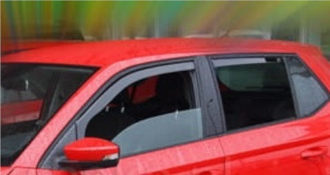 Satz Windabweiser Vordere und Hintere für Skoda Fabia 4Stück