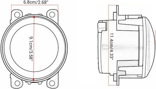 Προβολάκια Ομίχλης Led Renault Ford Citroen Suzuki