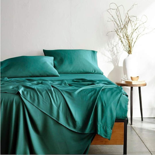 Kotonia Home Σετ Μαξιλαροθήκες με Φάσα Πράσινες 50x70εκ.