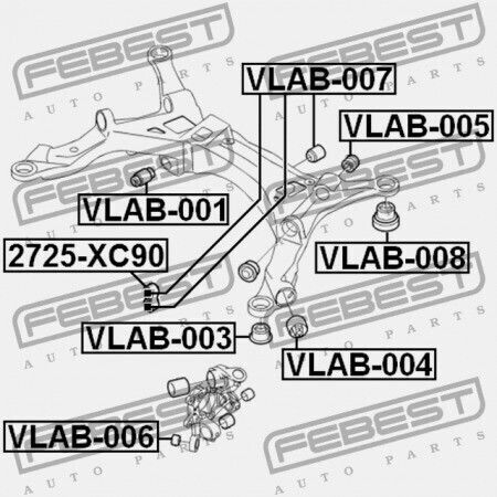 Febest Schraube Für Hintere Quertraverse Volvo V70 2000-2008