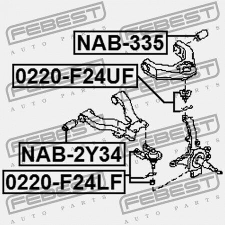 Πείρος Μπροστινός Άνω Βραχίονας Ελέγχου Nissan Cabstar F24m 2006.09 El 40110-lc10a