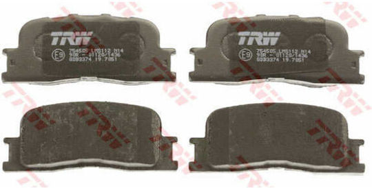 Trw Automotive Rear Brake Pads Set Lexus Es Toyota Camry Highlander Height 38.0 Mm Width 93.0 Mm Thickness 15.8 Mm