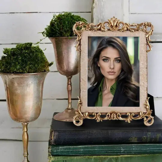 Plastic Photo Frame with Rose Gold Frame