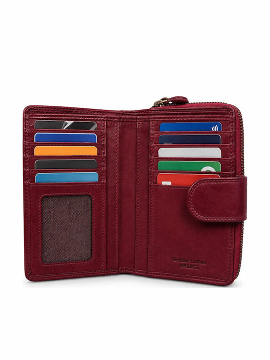 Leder Damenbrieftasche Lila