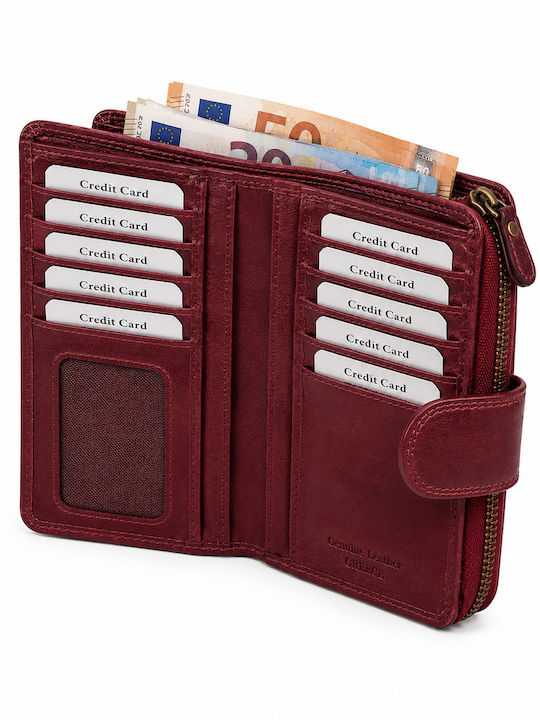 Leder Damenbrieftasche Lila