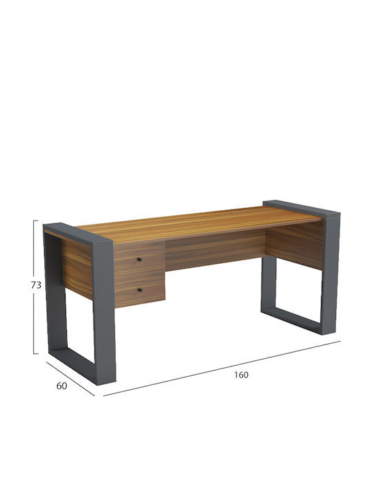 Birou Tontel Din Lemn Maro 160x60x73cm