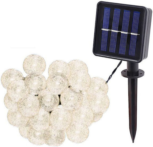 Suspendata Lampă Solară Ghirlande cu Alb Cald Lumină