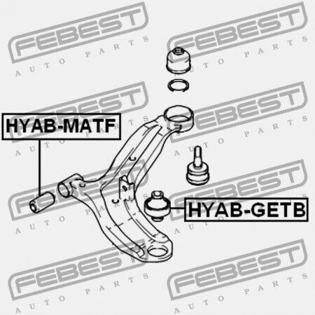 Болт на Преден Контролен Ръкав Hyundai Getz 02 -окт.2006 2002 Cis 54584-1c300