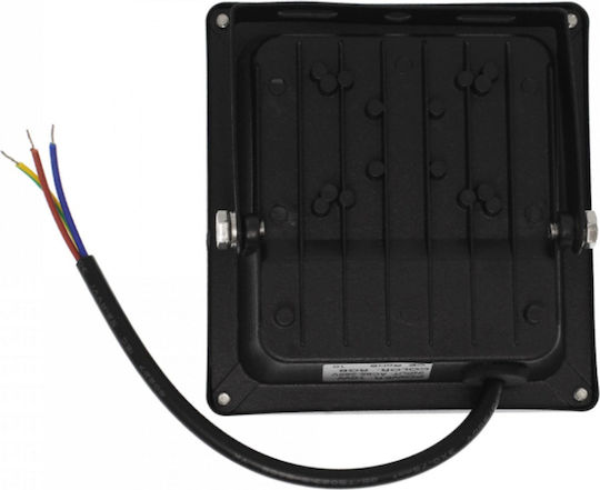 Στεγανός Προβολέας LED 10W RGB με Τηλεχειριστήριο IP65