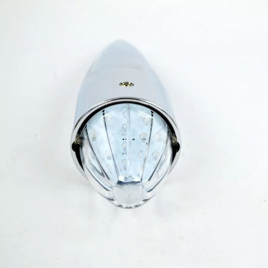 Хромирана LED таванна светлина тип ракета за камиони 12v 24v бяла 40.5см X 8.9см