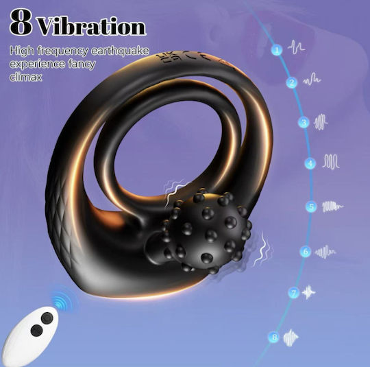 Aph Δαχτυλίδι Πέους Διπλή Διέγερση App Penis Ring Dual Stimulation App