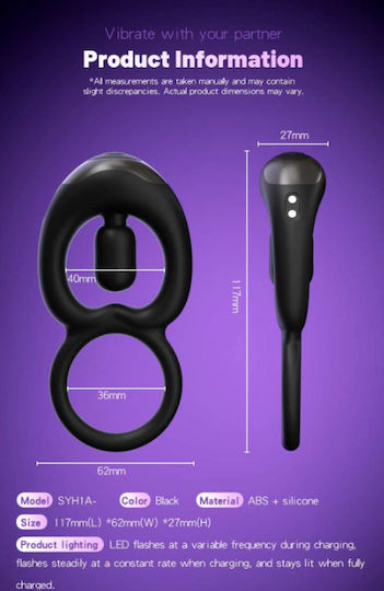 Aph Επαναφορτιζόμενο Δαχτυλίδι Πέους Δόνηση Rechargeable Vibrating Penis Ring Sw5032