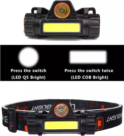 Rechargeable LED Head Flashlight IPX4 with Maximum Brightness 1200lm TC-62 3 Pieces