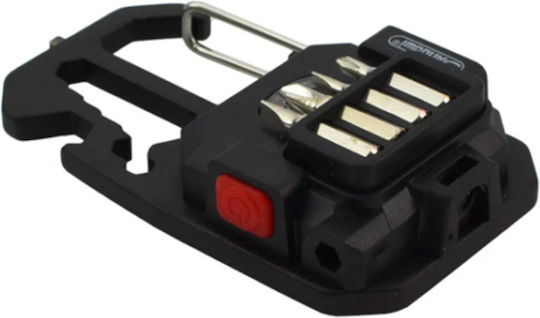 Andowl Rechargeable Keychain Flashlight LED with Maximum Brightness 600lm Black