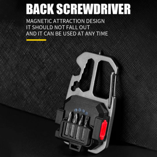 Andowl Rechargeable Keychain Flashlight LED with Maximum Brightness 600lm Black