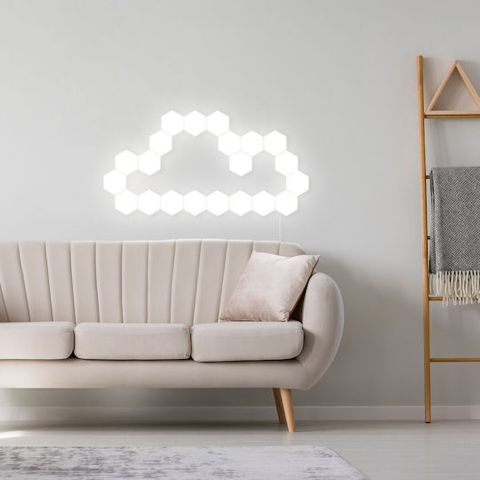 Dekorative Lampe Sechseck Weiß 6Stück