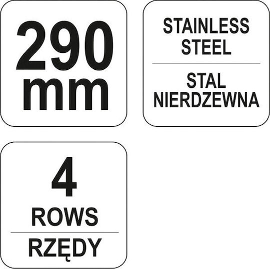 Yato Edelstahl Drahtbürste 290mm Bürsten - Handfeger für die Arbeit Yato