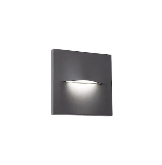 Viokef Lesa Iluminat Exterior Montat Pe Perete Led Încorporat IP65 4W Cu Lumină Alb Cald 12x12cm