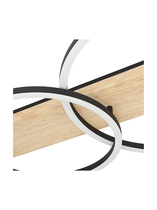 Eglo Boyal Ceiling Mount Light 78cm Beige with Integrated LED