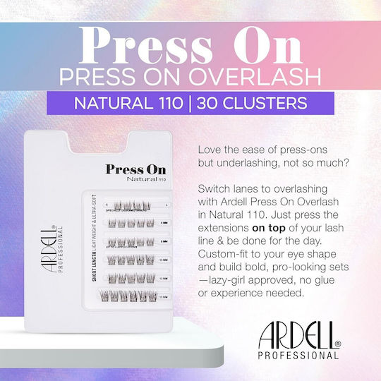 Press On Natural 110 Overlash Self-adhesive Clusters 30pcs