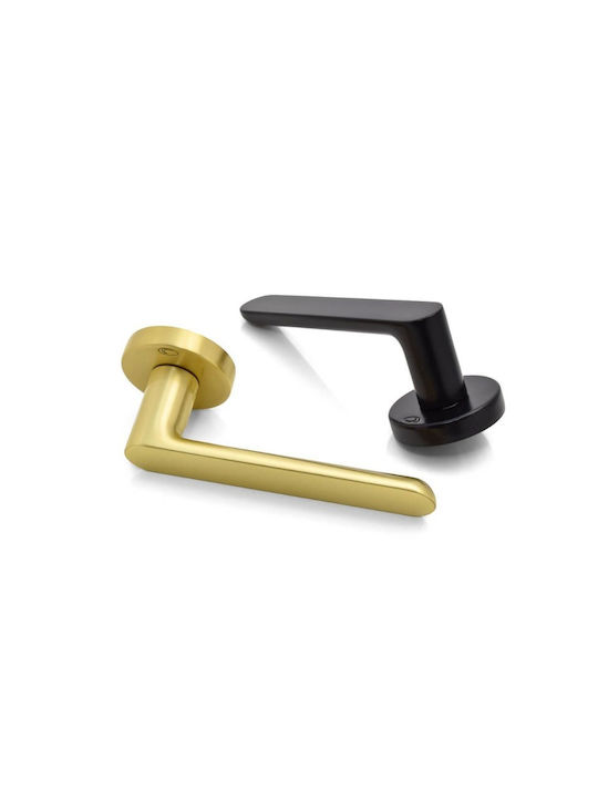 Convex WC Lever With Rosette 1905 Pair With Mouthpiece Matt Black