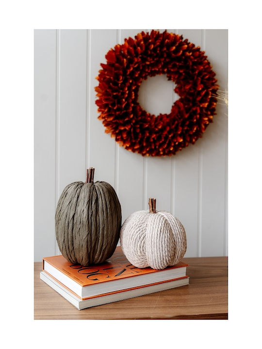 Decorative Pumpkin Dark Green Large Dark Green Paper Pumpkin