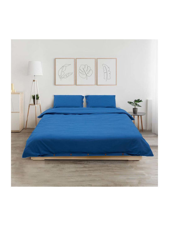 Heinner Double Bed Sheet Set 200x220cm Blue (4 Pieces)