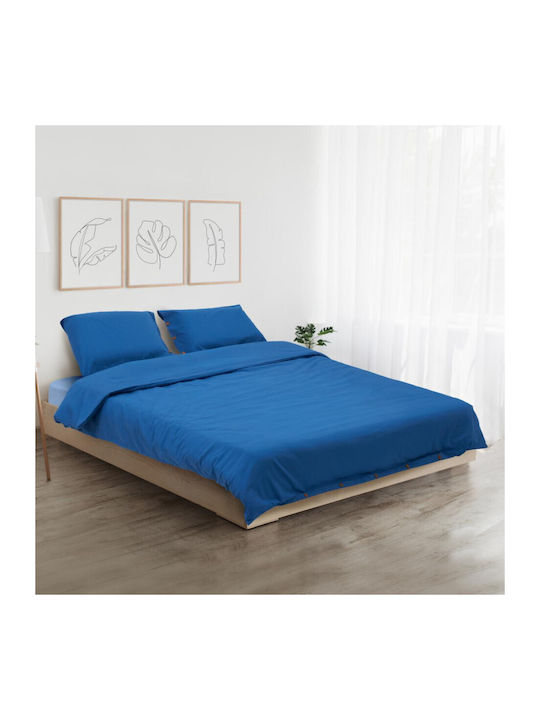 Heinner Double Bed Sheet Set 200x220cm Blue (4 Pieces)