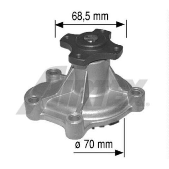 Wasserpumpe Opel Astra F 56 57 Airtex 1391