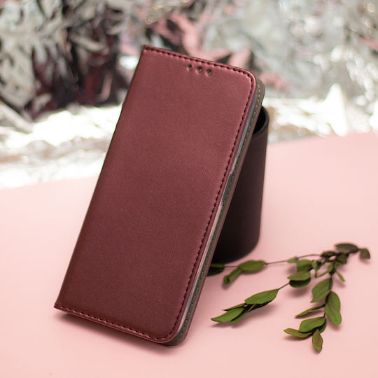 Smart Magnetic Book Synthetic Leather / Silicone Burgundy (Honor X70, Honor X9d)