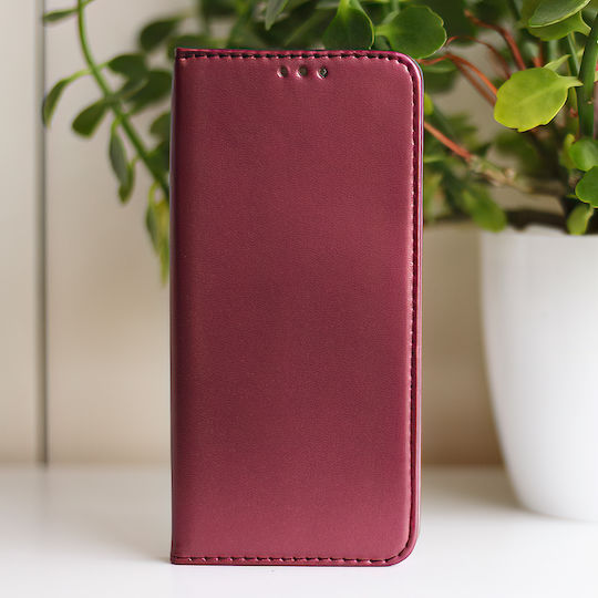Smart Magnetic Book Synthetic Leather / Silicone Burgundy (Honor X70, Honor X9d)