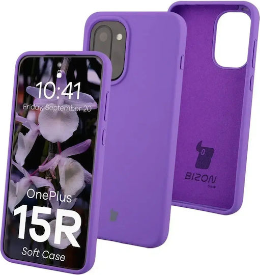 Bizon Soft Case Compatible Oneplus 15r Purple
