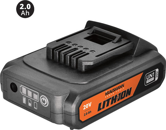 Krausmann Krausmann Akkubetriebene Werkzeugsets Bohrer & Schlagschraubendreher Brushless 20V mit 2 Batterien 2Ah und Tragetasche