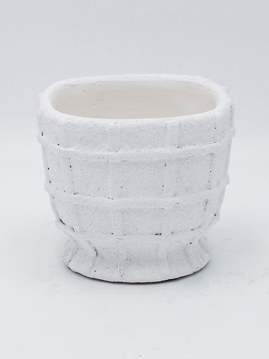 Planter Concrete White 14.5x14.5x13cm.
