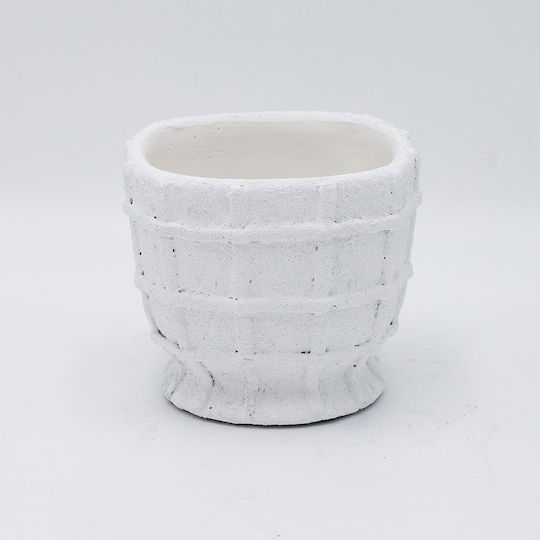 Übertopf Beton Weiß 14.5x14.5x13εκ.