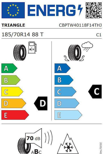 Triangle Tw401 185/70R14 88T Iarnă Anvelopă Auto