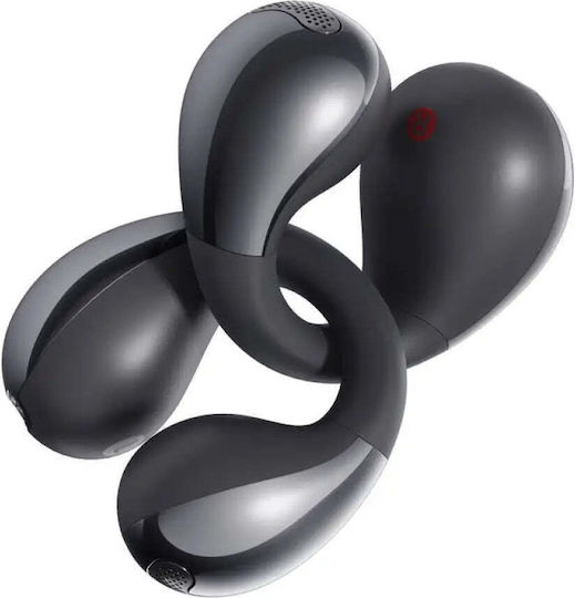 QCY Crossky C30 Open Ear Bluetooth Handsfree Ακουστικά με Αντοχή στον Ιδρώτα και Θήκη Φόρτισης Μαύρα