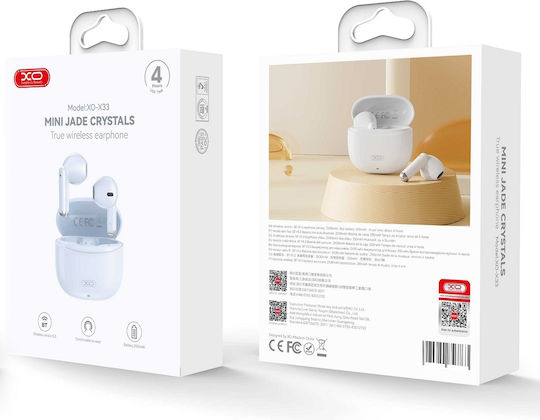 XO X33 Tws In-ear Bluetooth Handsfree Ακουστικά με Θήκη Φόρτισης Μπλε